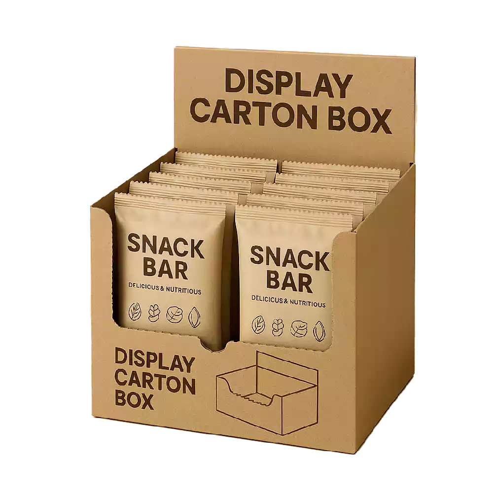 Product custom display boxes kraft display carton box for snacks