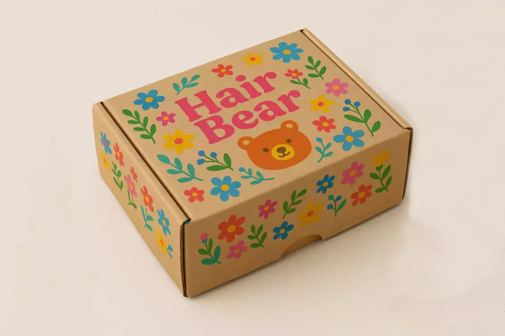 Hair bear floral mailer box
